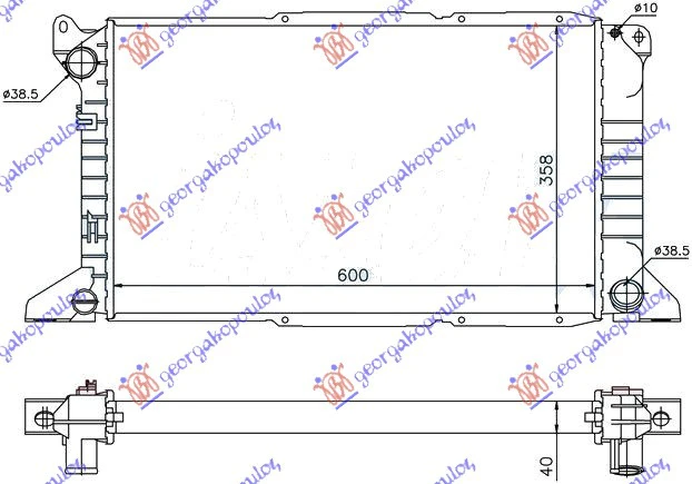 HLADNJAK MOTORA 2.5 TD -A/C (60x36)