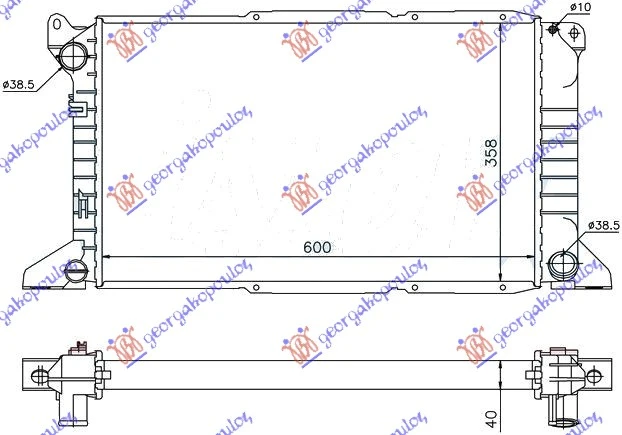 HLADNJAK MOTORA 2.5 TD (-AC) (60x36) (NRF)