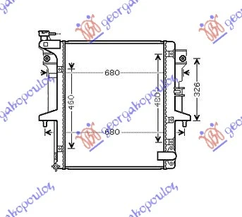 HLADNJAK MOTORA 2.5 T.D. (MAN) (52.5x63.5) SA POKLOPCEM (KOYO)