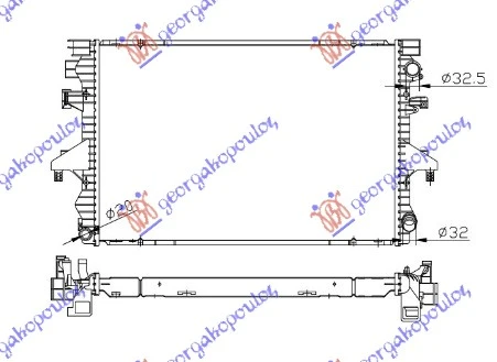 HLADNJAK MOTORA 2.5 TDi DIZEL (MAN/AUTO) (710x470) (KOYO)