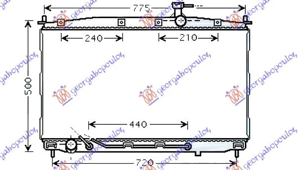 HLADNJAK MOTORA 2.7 BENZIN - 2.2 DIZEL CRDi (AUTO) (430x770) (NRF)
