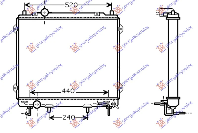 HLADNJAK MOTORA 2.9 CRDi (AUTO) (51x57x26) (NRF)