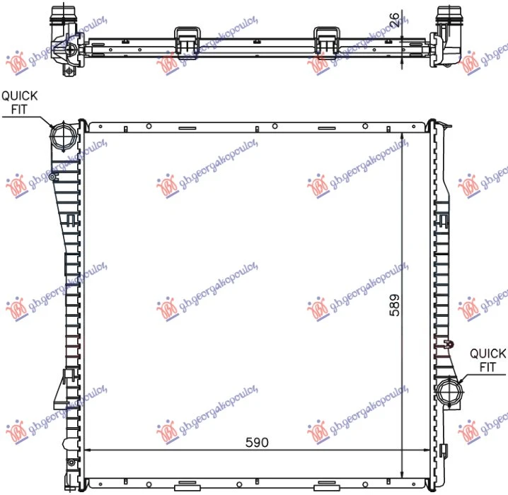 HLADNJAK MOTORA 3.0 BENZIN/DIZEL (MAN) (59x60x2.4) (NRF)