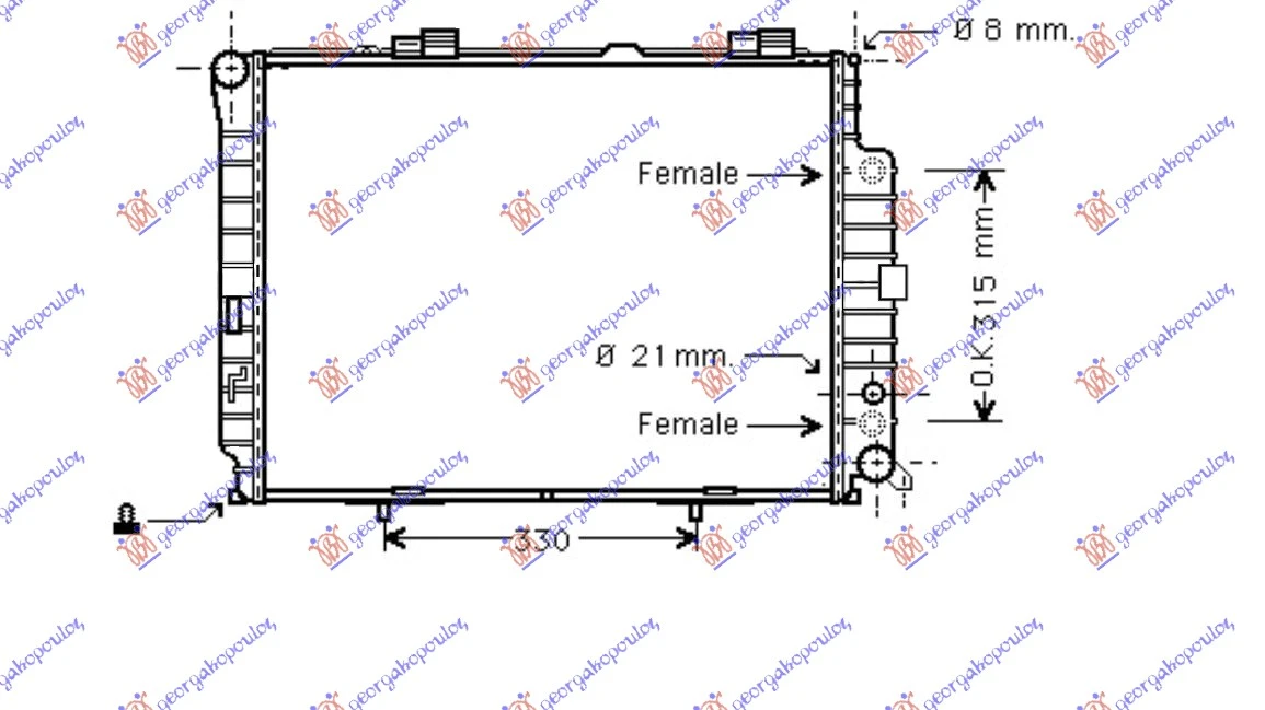 HLADNJAK MOTORA 3.0 DIZEL (AUTO) (640x489) (NRF)