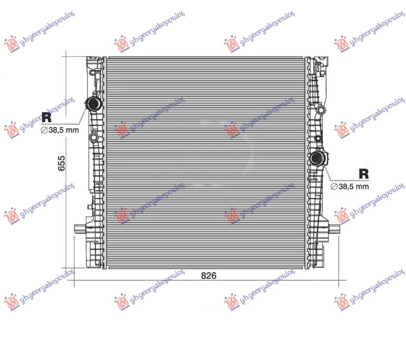 HLADNJAK MOTORA 3.0 HYBRID/BENZIN (625x619x32) (NRF)