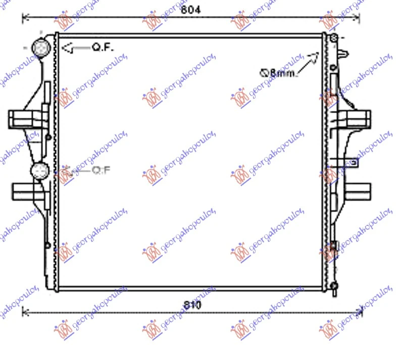 HLADNJAK MOTORA 3.0 TD (MAN/AUTO) (64x60.4x38) (NISSENS)