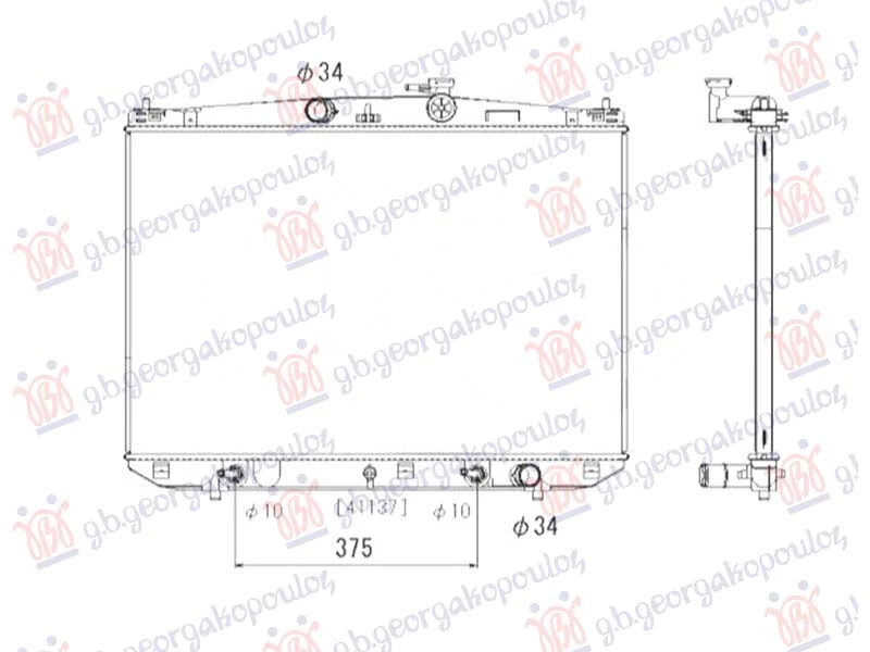 HLADNJAK MOTORA 3.5 350/450H BENZIN/HIBRID (500x760x27) (NISSENS)