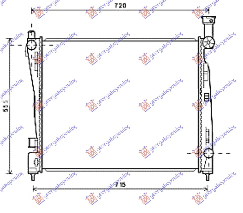 HLADNJAK MOTORA 3.6 i 24V VVT (AUTO) (63.7x51.5x16) (KOYO)