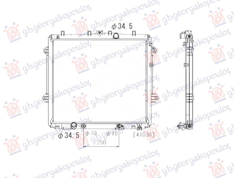 HLADNJAK MOTORA 4.0i V6 BENZIN (AUTO) (570x650x26) (VALEO)