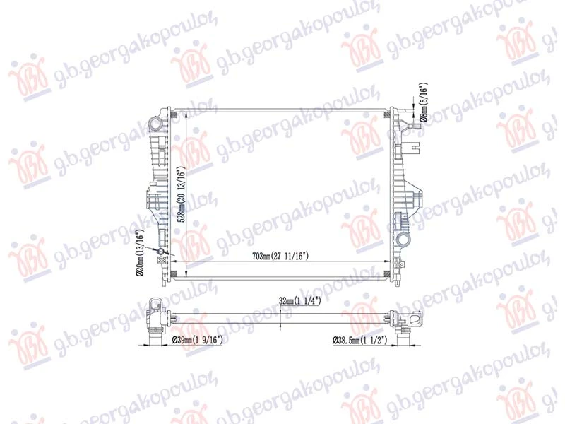 HLADNJAK MOTORA 4.2 BENZIN/DIZEL (700x548) (VALEO)