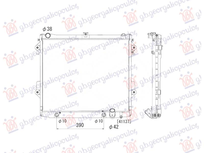 HLADNJAK MOTORA 4.7i V8 BENZIN (MAN/AUTO) (590x715) (NRF)