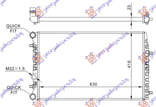 HLADNJAK MOTORA (63x41) (VALEO CLASSIC)