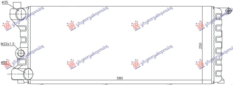 HLADNJAK MOTORA 750/1000 4x4 (58x25x34) 86-89 (NRF)