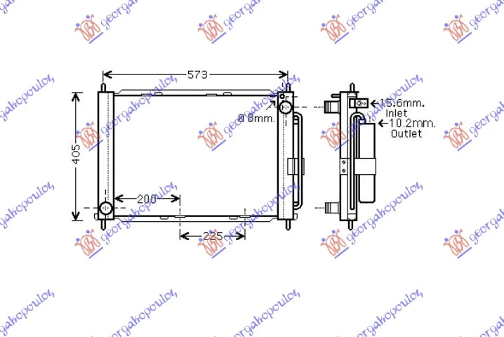 HLADNJAK MOTORA (+AC) (51x38x38) (VALEO)