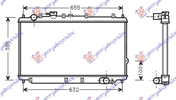 HLADNJAK MOTORA BENZIN (34.5x70) (NRF)