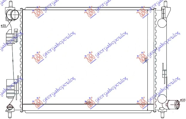 HLADNJAK MOTORA BENZIN (500x385x12) (NRF)