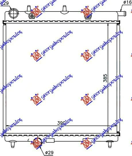 HLADNJAK MOTORA  BENZIN/DIZEL (380x390) (NRF)
