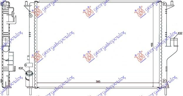 HLADNJAK MOTORA BENZIN/DIZEL (58x40) (NRF)