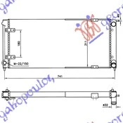 HLADNJAK MOTORA BENZIN/DIZEL (+AC) (675x320x34) (NRF)
