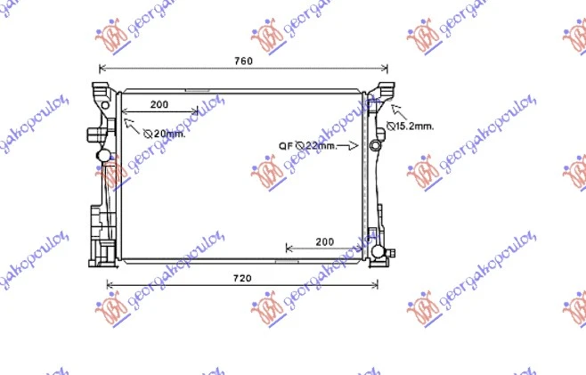 HLADNJAK MOTORA BENZIN/DIZEL (AUTO) (640x430x26) (VALEO)