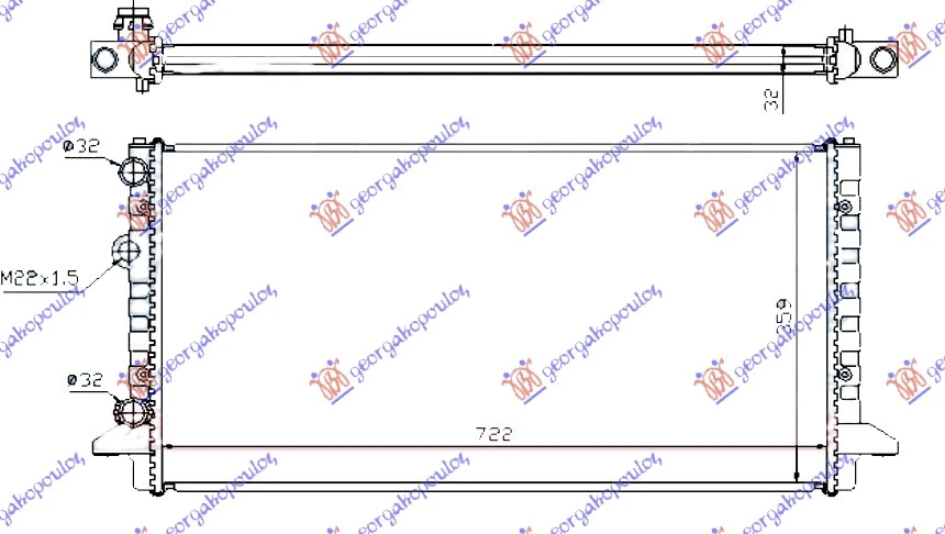 HLADNJAK MOTORA BENZIN/DIZEL (AUTO) (72x37) (NRF)