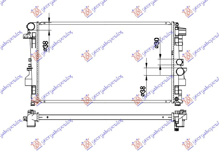 HLADNJAK MOTORA BENZIN/DIZEL (MAN) (68x41) (VALEO)