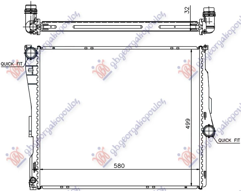 HLADNJAK MOTORA BENZIN/DIZEL (MAN/AUTO) (58x50) (VALEO)