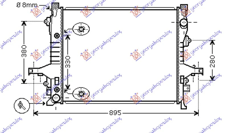 HLADNJAK MOTORA BENZIN/DIZEL (MAN/AUTO) (620x530x32) (NRF)