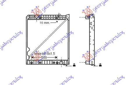 HLADNJAK MOTORA DIZEL (M/A) (101.5x80.8)