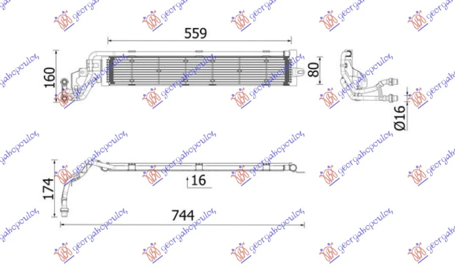 HLADNJAK MOTORA DODATNI 1.4 BENZIN/HIBRID (551x82)