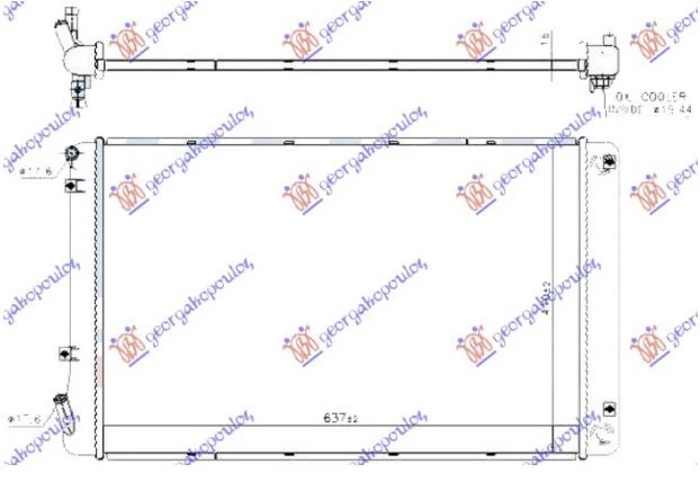 HLADNJAK MOTORA DODATNI 1.6 BENZIN/HIBRID (640X410X65) (KOYO)