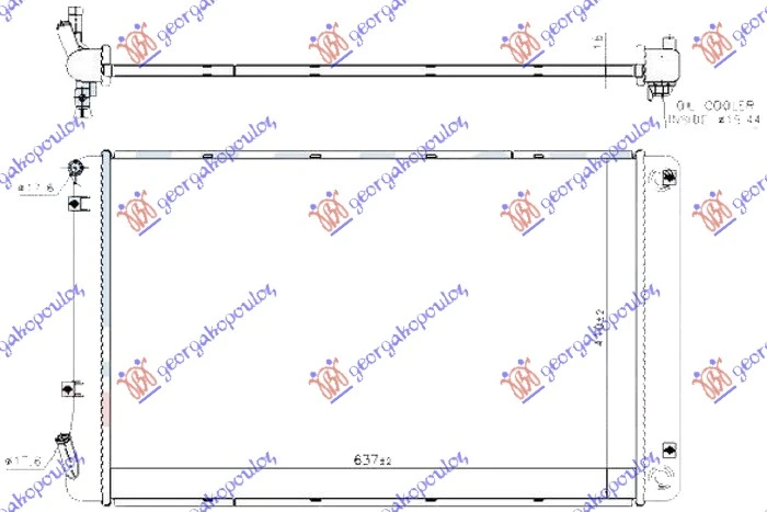 HLADNJAK MOTORA DODATNI 1.6 BENZIN/HIBRID (640X410X65) (VALEO)