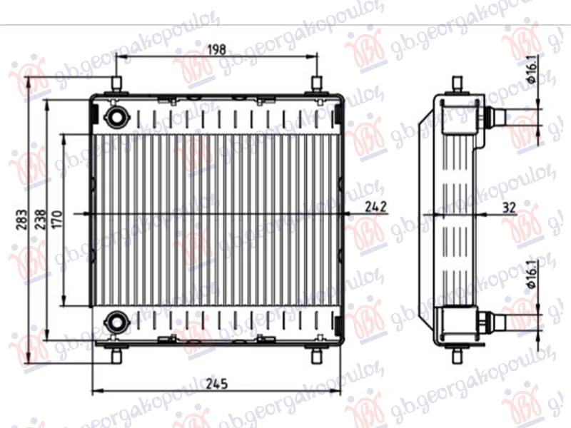 HLADNJAK MOTORA DODATNI 2.0/3.0/4.4 BENZIN (180x240)