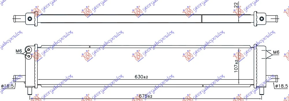HLADNJAK MOTORA DODATNI 2.5 HIBRID (NX300H) (600x75x22) (NISSENS)