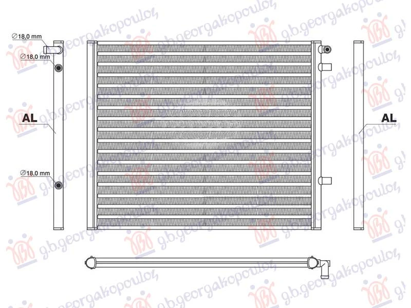 HLADNJAK MOTORA DODATNI 3.0 BENZIN/HIBRID - 3.0 DIZEL/HIBRID (608x531x26)