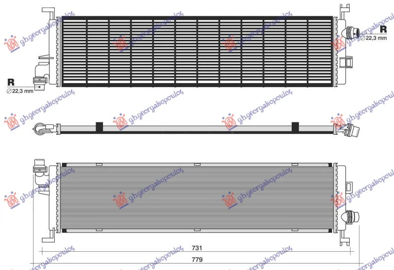 HLADNJAK MOTORA DODATNI 3.0/4.0 BENZIN HIBRID - 3.0/4.0 DIZEL HIBRID (650x150)