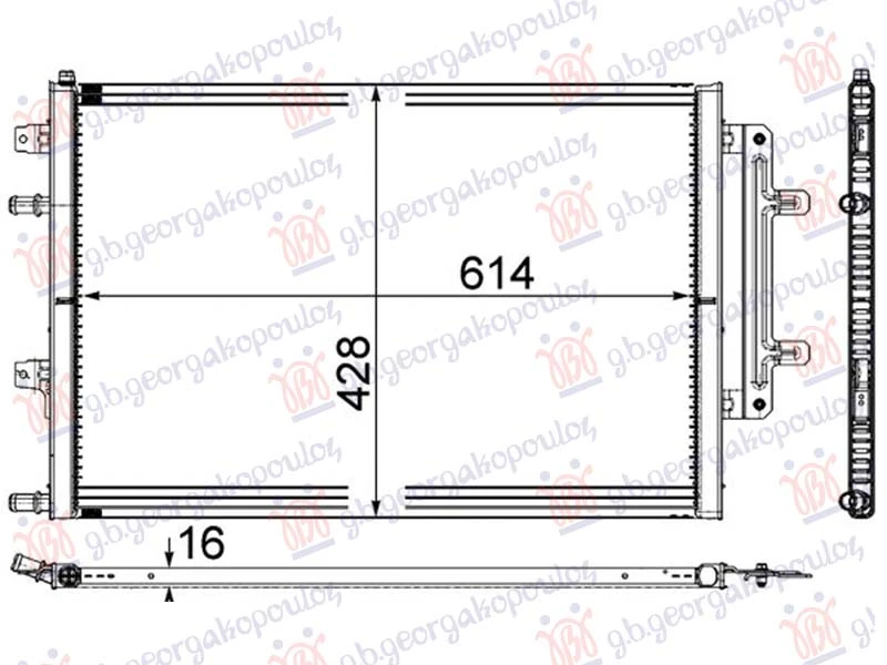 HLADNJAK MOTORA DODATNI 3.0/4.0 TFSi BENZIN (615x430x16) (MAHLE BEHR)