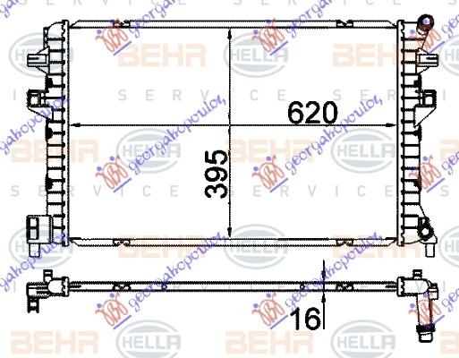 HLADNJAK MOTORA DODATNI BENZIN/DIZEL (62x41x1.6) (MAHLE BEHR)