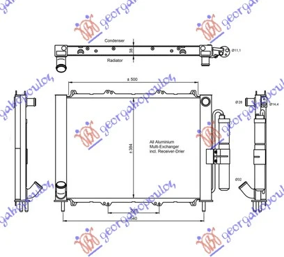 HLADNJAK MOTORA I KLIME (51x38x3.8) (NRF)