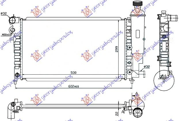 HLADNJAK MOTORA XN/XR RALLY (53x32) (NRF)