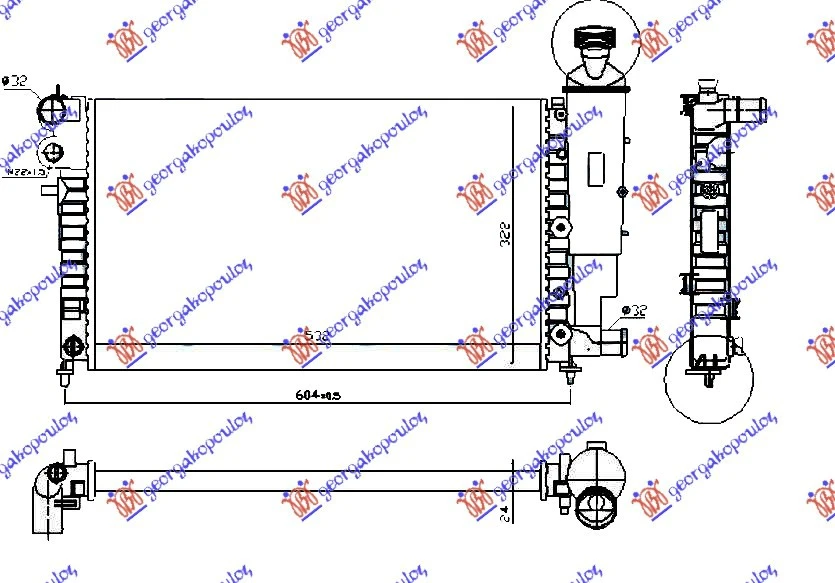 HLADNJAK MOTORA XN/XR RALLY (53x32) (NRF)