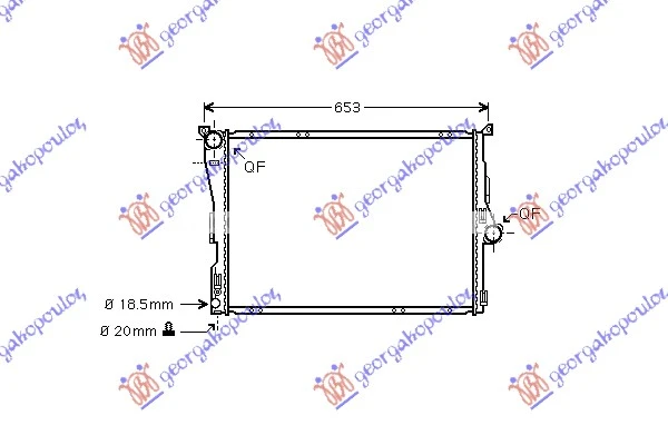 HLADNJAK MOTORA ZA SVE MODELE BENZIN (MAN) (600x460x32) 1 CEV (NRF)