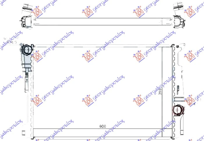 HLADNJAK MOTORA ZA SVE MODELSE BENZIN-DIZEL (MAN) (600x390x32) (NRF)