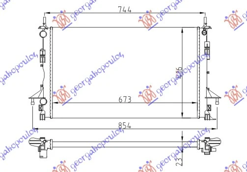 HLADNJAK MOTORA ZA SVE MODELSE BENZIN/DIZEL (+/-AC) (69x42) -07 (VALEO)