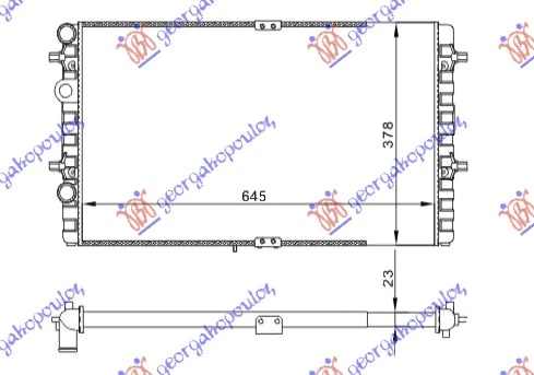 HLADNJAK MOTORA ZA SVE MODELSE BENZIN/DIZEL (MAN/AUTO) (+/-AC) (65x38) (VALEO)