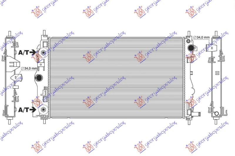 HLADNJKA MOTORA 2.0 DIZEL (AUTO) (+/-AC) (680x415) (NRF)
