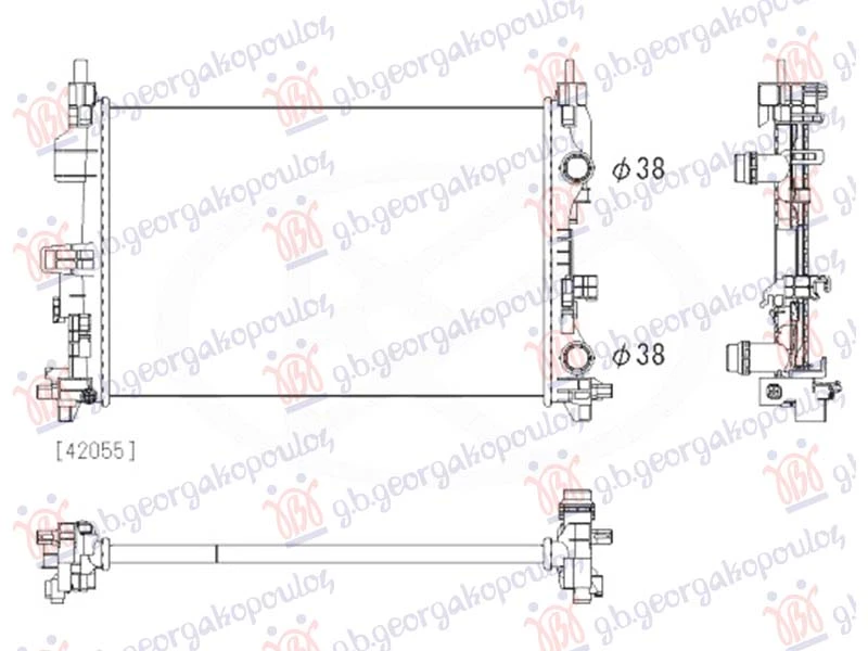 HLADNJKA MOTORA 2.4 BENZI (AUTO) (608x398)(KOYO)
