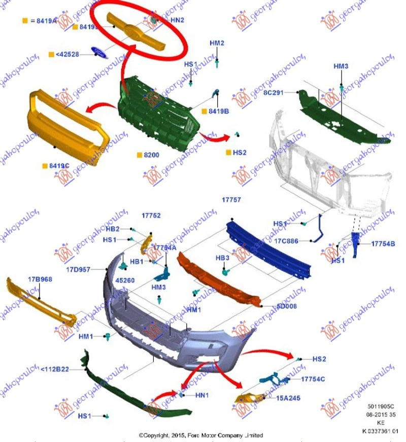 LAJSNA PVC MASKE CENTRALNA SIVA