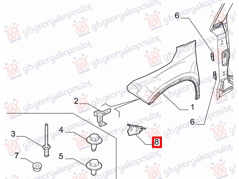 NOSAC BLATOBRANA DONJI METAL (O)