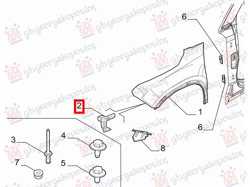 NOSAC BLATOBRANA GORNJI METAL (O)